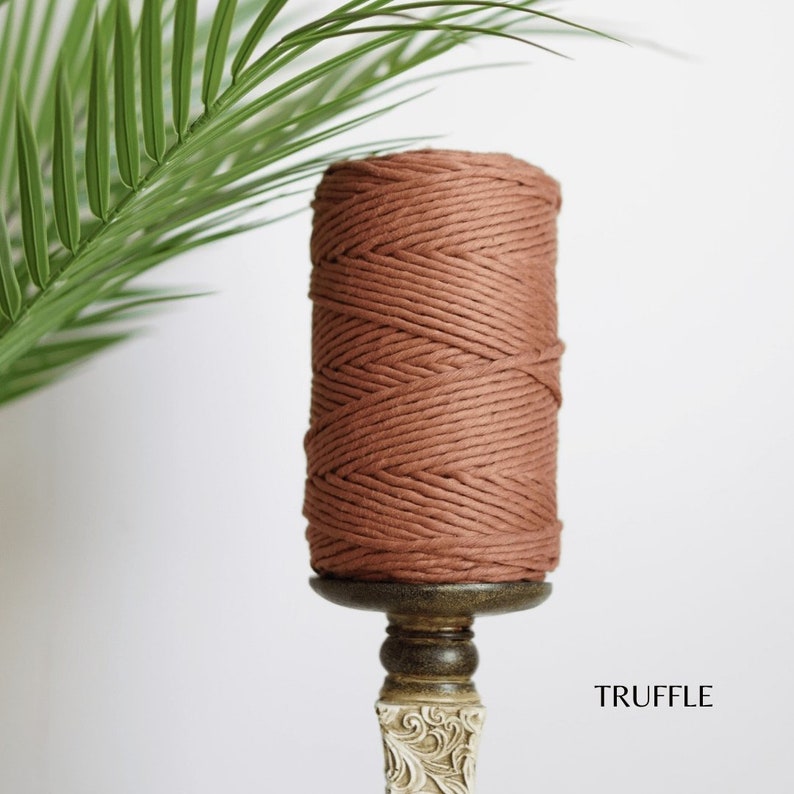 EGYPTIAN GIZA COTTON Half KG | 3mm Single Strand Macrame Cord (19 Colors) - All for Knotting LLC