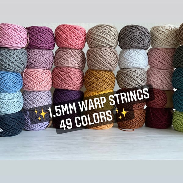 1.5mm Single Strand Warp Strings | Weaving Supplies