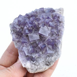 Purple Fluorite Raw Cluster Specimen - Sourced Greenlaws Mine, England, UK - 262 Grams #GLF02-08