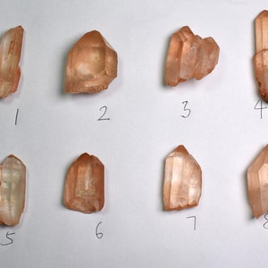 Tangerine Lemurian Quartz Twin Crystal Point, Tower, Wands From Brazil - 8 Options