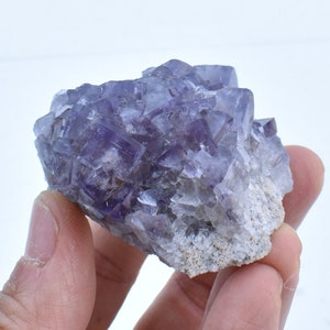 Purple Fluorite Raw Cluster Specimen - Sourced Greenlaws Mine, England, UK - 117 Grams #GLF03-04
