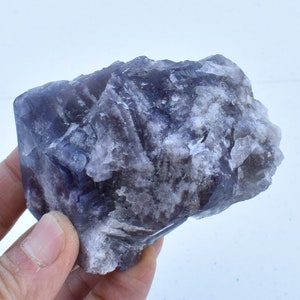 Purple Fluorite Raw Cluster Specimen - Sourced Greenlaws Mine, England, UK - 317 Grams #GLF03-07