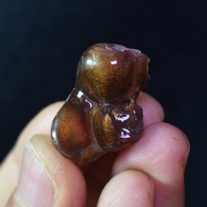 Natural Mexican Fire Agate Rough Specimen - Top Grade Raw Agate Rock  - 35ct #08 Unique Crystal for Lapidary & Collecting