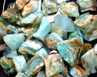 Ópalo azul peruano crudo áspero, ópalo andino, espécimen de cristal grado AA - 5 opciones