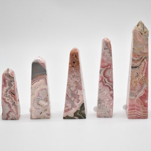 Rhodochrosite Point / Tour / Baguette d&#39;Argentine - 5 Tailles Disponibles