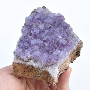 Purple Fluorite Raw Cluster Specimen - Sourced Greenlaws Mine, England, UK - 543 Grams #GLF02-05