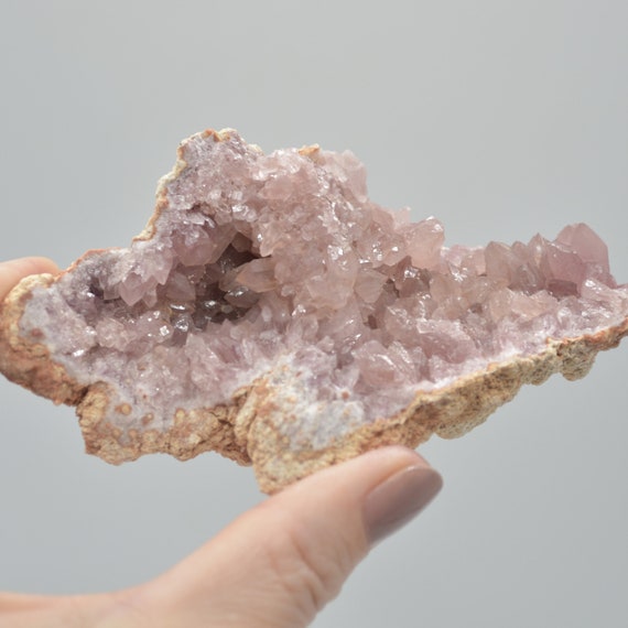 高品質 アルゼンチン産 ピンクアメジスト ジオード 原石 標本 ③