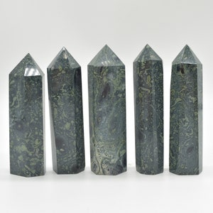 Kambaba Jasper Crystal Point / Tower / Wand - 10cm - 11cm - 1 Count