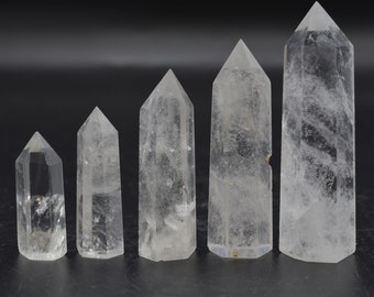 Clear Quartz Crystal Point / Tower / Wand - 1 Count - choose from 5 sizes