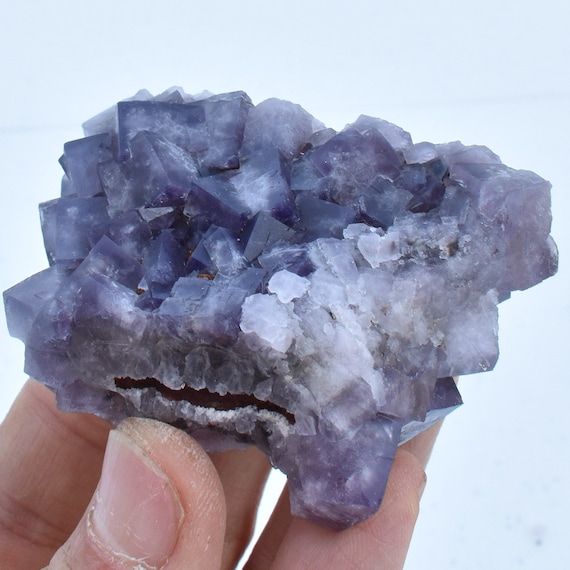 Purple Fluorite Raw Cluster Specimen - Sourced Greenlaws Mine, England, UK - 127 Grams #GLF03-10