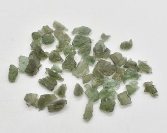 Genuine Moldavite Small Raw Chip from Czech Republic