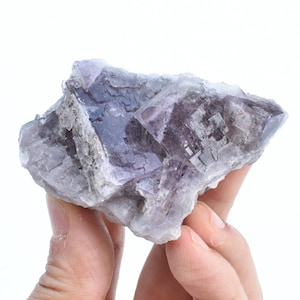 Purple Fluorite Raw Cluster Specimen - Sourced Greenlaws Mine, England, UK - 171 Grams #GLF02-09