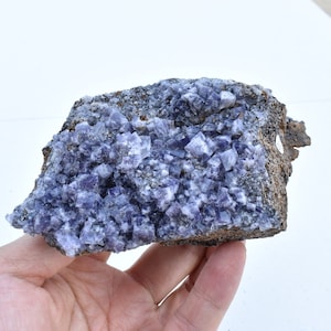 Purple Fluorite Raw Cluster Specimen - Sourced Greenlaws Mine, England, UK - 407 Grams #GLF03-05