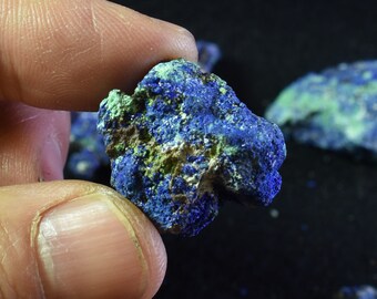 メキシコ産アズライトマラカイト原石結晶クラスター標本 - 4 個 - 50