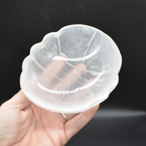 Selenite Shell Shaped Crystal Charging Bowl - 12cm - 1 Count