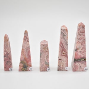 Rhodochrosite Point / Tour / Baguette d&#39;Argentine - 5 Tailles Disponibles