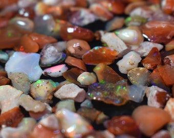 Top Grade Mexican Rough Fire Opal Specimen Chips / Stones - 10, 20 or 50 carats