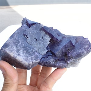 Purple Fluorite Raw Cluster Specimen - Sourced Greenlaws Mine, England, UK - 698 Grams #GLF01-03