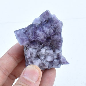 Purple Fluorite Raw Cluster Specimen - Sourced Greenlaws Mine, England, UK - 127 Grams #GLF03-10 image 5