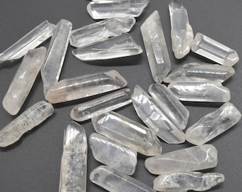 Raw Clear Quartz Crystal Points - Great for making Crystal Grids - 100g - 17mm - 40mm