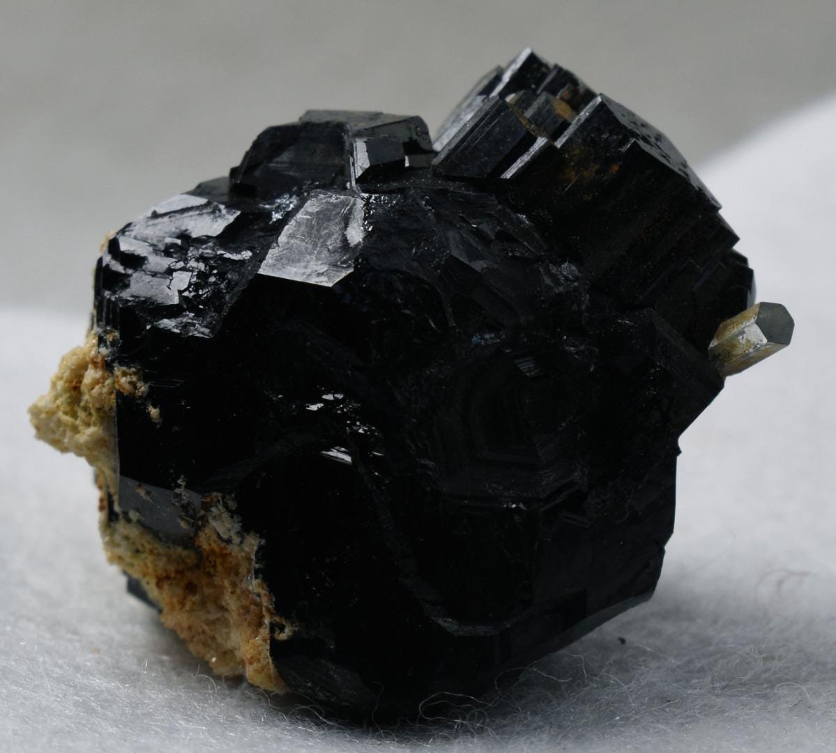 ナミビア、エロンゴ山脈産、ショールブラックトルマリン入りベリル変種