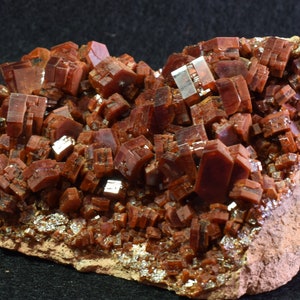 Raw Vanadinite Cluster Crystal Specimen on Matrix from Morocco - 273 grams - #03