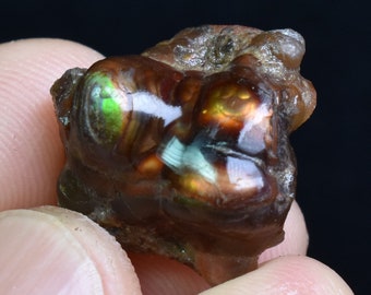 Esemplare grezzo di agata di fuoco messicana naturale - Roccia di agata grezza di prima qualità - Cristallo unico n. 51 da 23 ct per lapidario e collezionismo
