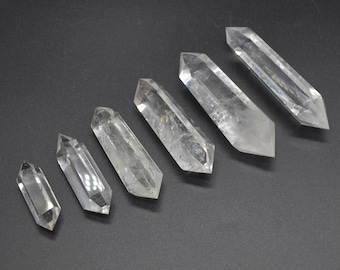 Clear Quartz Double Terminated Crystal Point / Tower / Wand - 1 Count - 6 Sizes