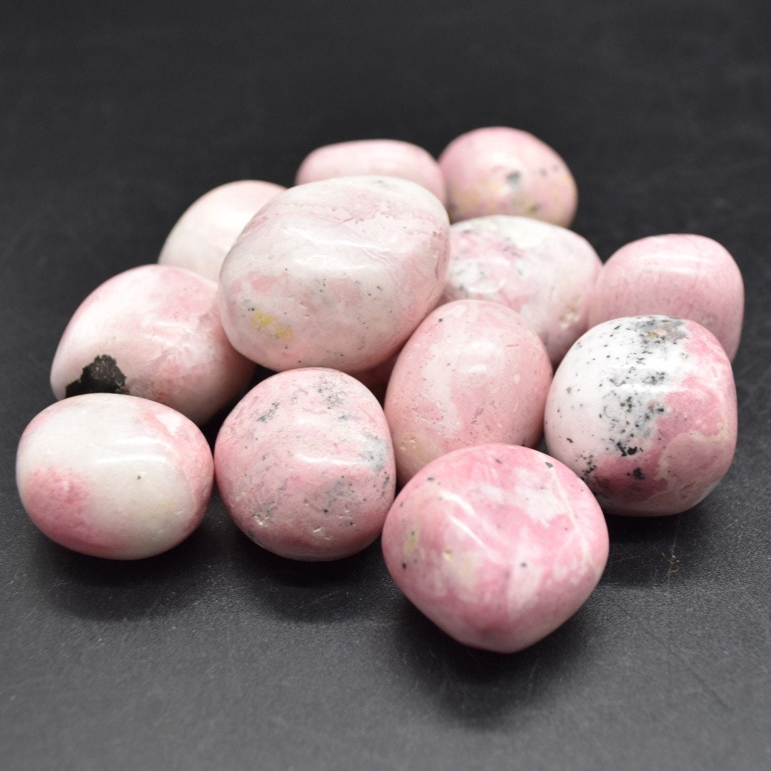 Peruvian Rhodonite Tumble Stone Crystals - 3 Pack Sizes - Etsy