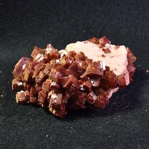 Raw Vanadinite Cluster Crystal Specimen on Matrix from Morocco - 161 grams - #07