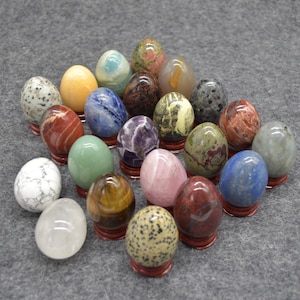 Crystal Eggs - 5cm - 2 inch - 1 or 6 Count - choose from 21 Gemstones