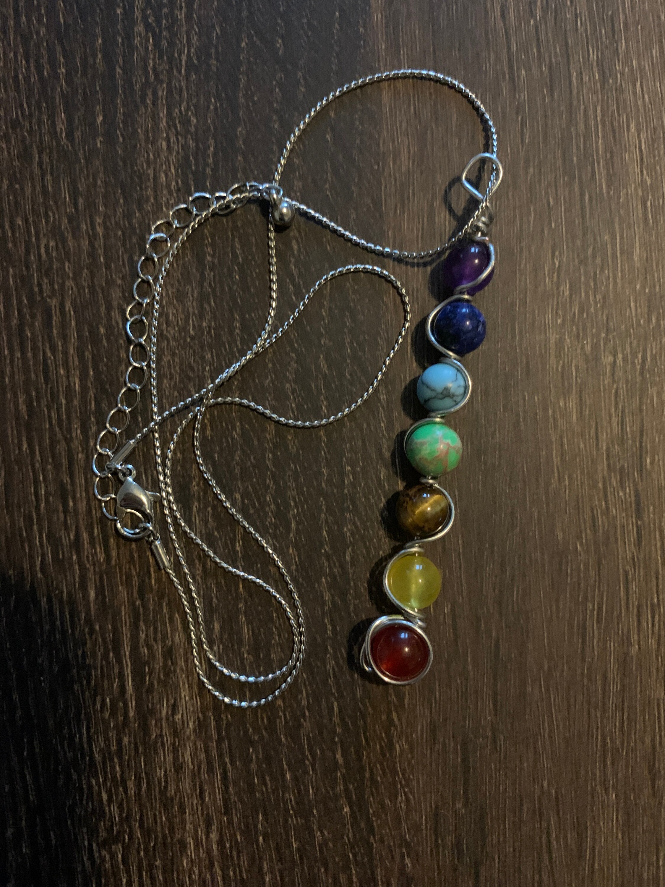 Handmade chakra pendant necklace | Etsy