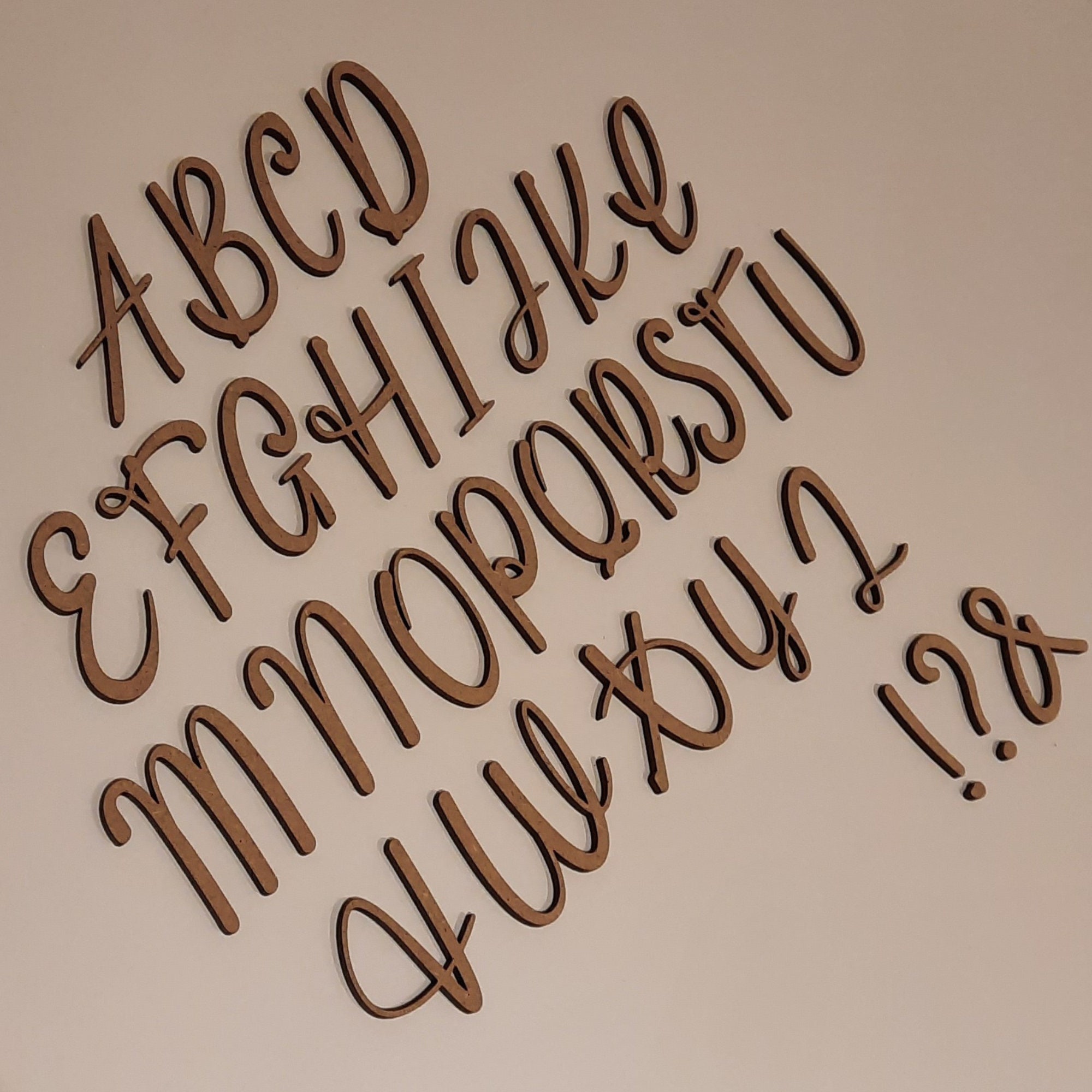 selbstklebende Sperrholz Buchstaben - Magnolia - Wunschtext/Schriftzug mit  Größenauswahl