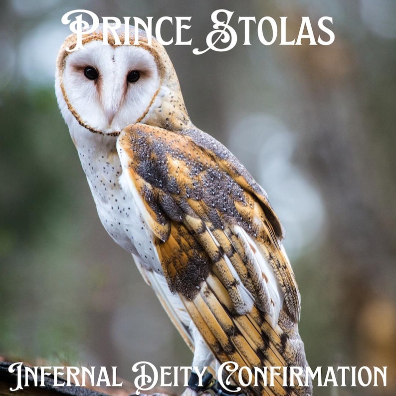 Stolas Infernal Prince Stolas Infernal Deity Confirmation - Etsy