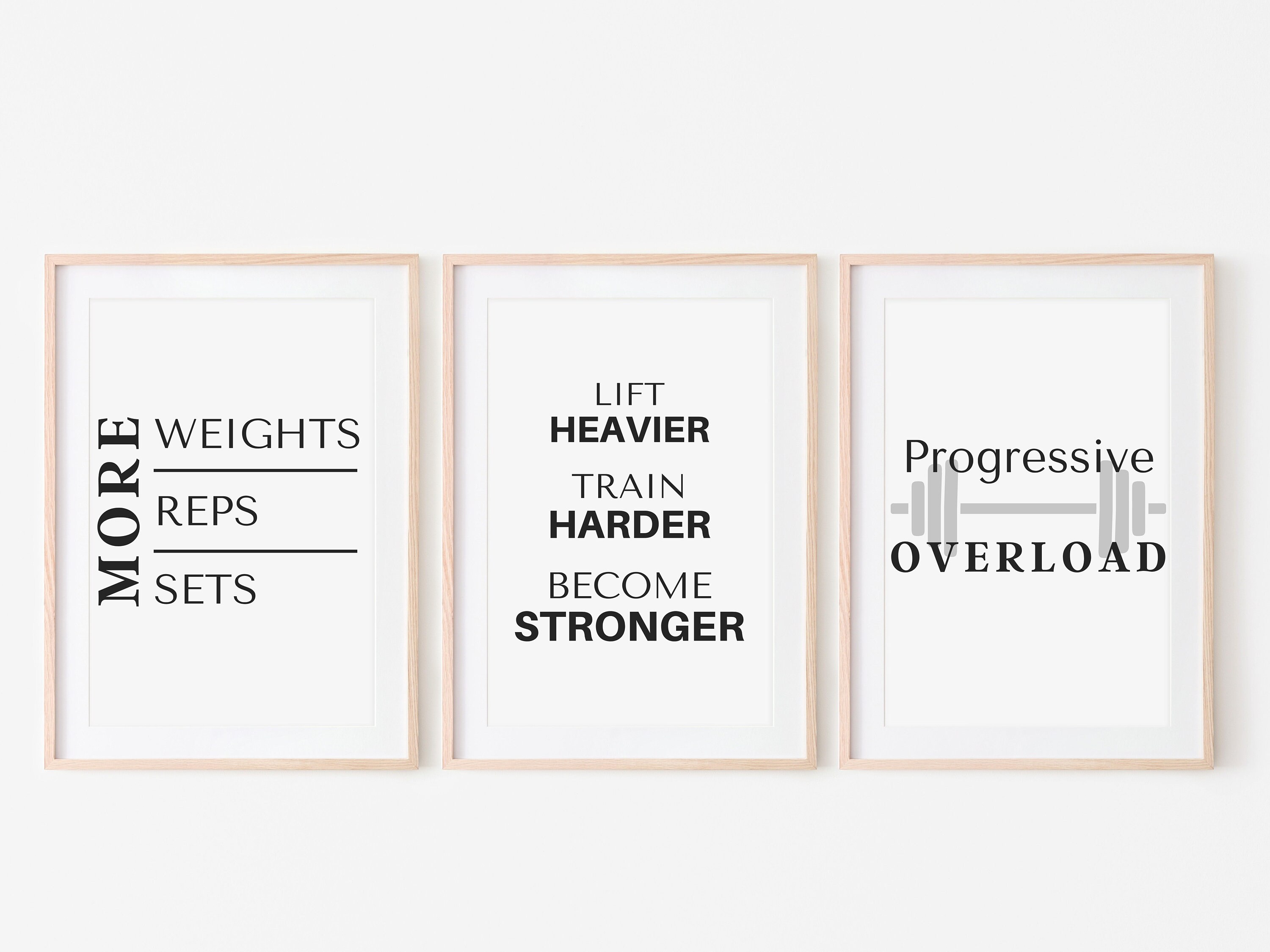 Bodybuilding Workout Poster Wall Decor, Printable Strength Training ...