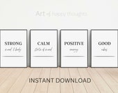 Yoga Wall Art, Body Positive Art, Body Love, Mindful Living Wall Art, Mind Body Soul, Positive Energy, Good Vibes, Minimalist Yoga Decor