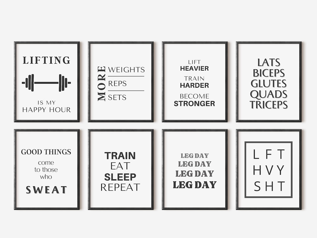 Fitness Home Gym Motivation Wall Art,workout Poster,home Gym Wall Art ...