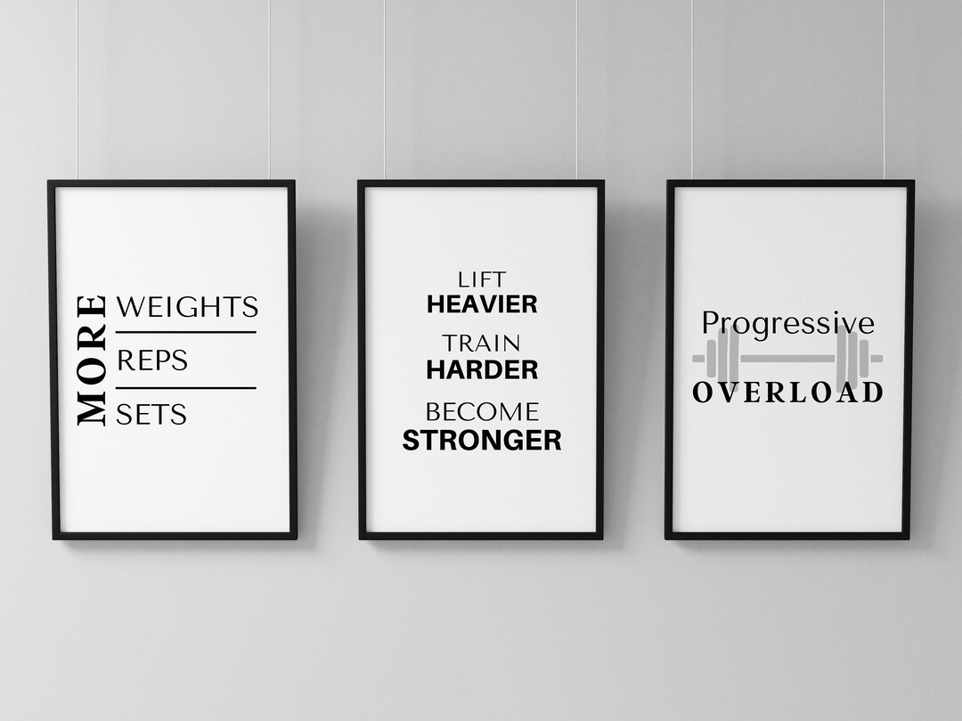 Bodybuilding Workout Poster Wall Decor, Printable Strength Training ...