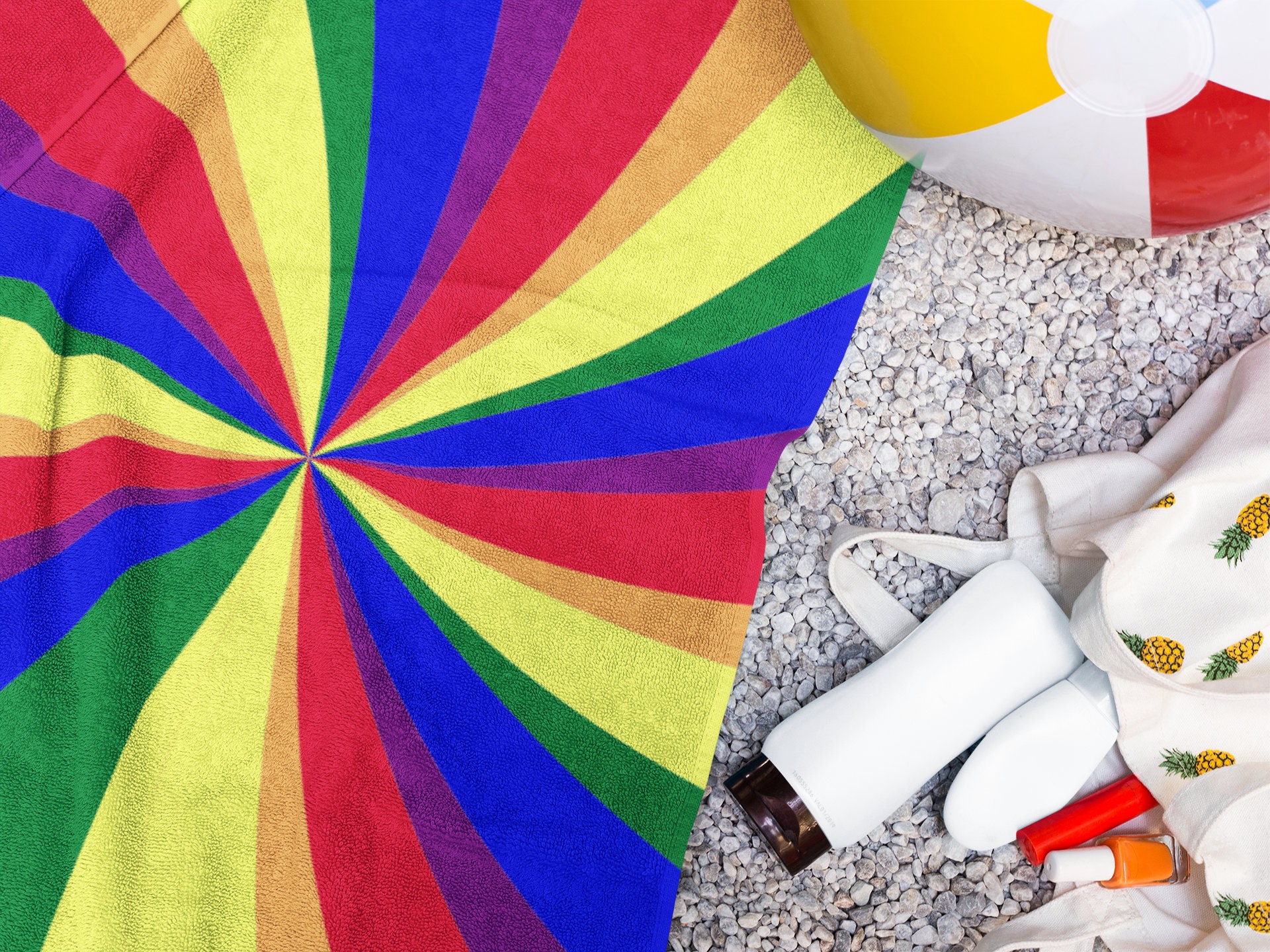 Beach Towel Gay Pride Towel Rainbow Flag LGBTIAQ Etsy UK