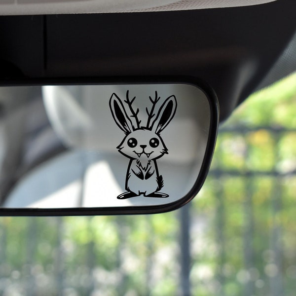 Mini Jackalope Vinyl Decal | Cryptid Sticker