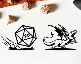 Nat 20 Critical Hit Dragon Vinyl Decal: Funny DnD Sticker