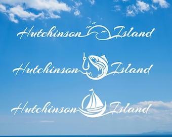 Hutchinson Island / Ocean Village Vinyl Decal Sticker