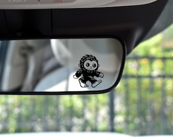 Mini Bigfoot Decal | Cute Matte Black Sasquatch Sticker