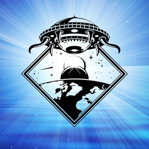UFO Alien Mothership Vinyl Decal