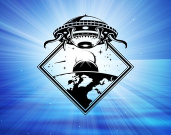 UFO Alien Mothership Vinyl Decal