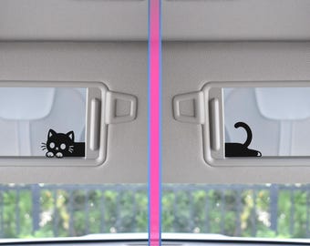 Long Cat Vinyl Decal - Funny Animal Sticker - 2-Piece Design