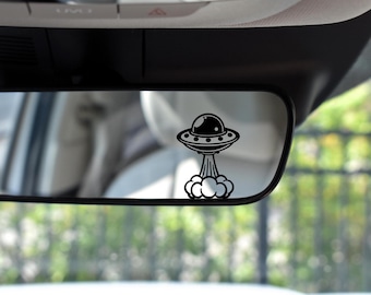 UFO Vinyl Decal | Alien Abduction Sticker