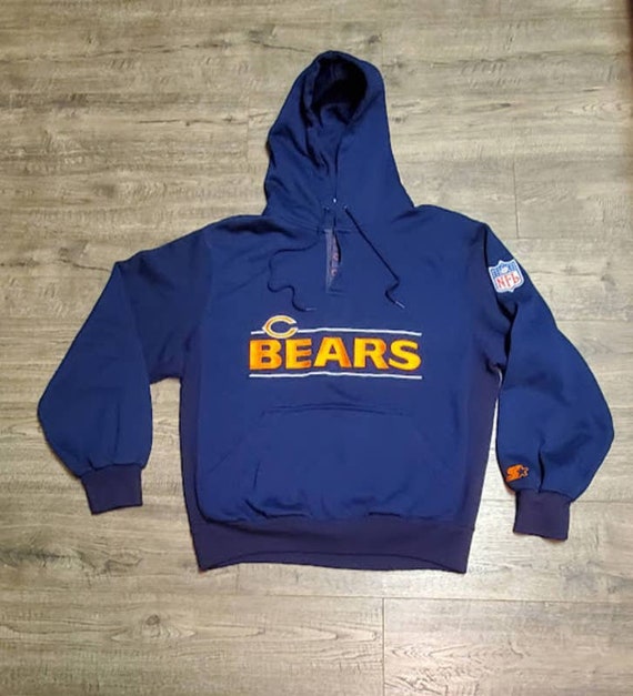 Vintage 90s Chicago Bears Starter NFL Hoodie Sweatshirt Mens 