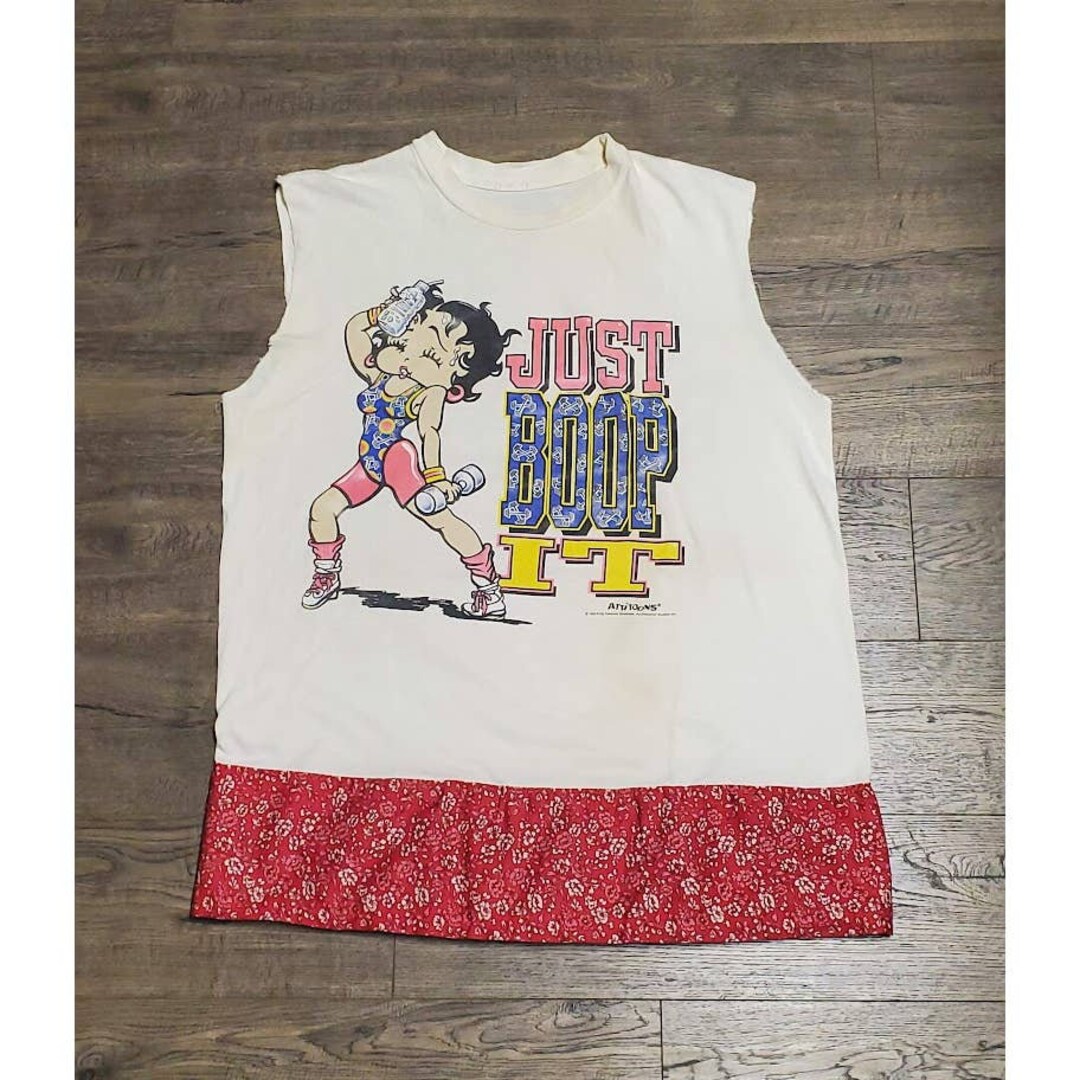 Vintage 90s 1993 Betty Boop Nike Parody Tank Top T Shirt Womens XL 