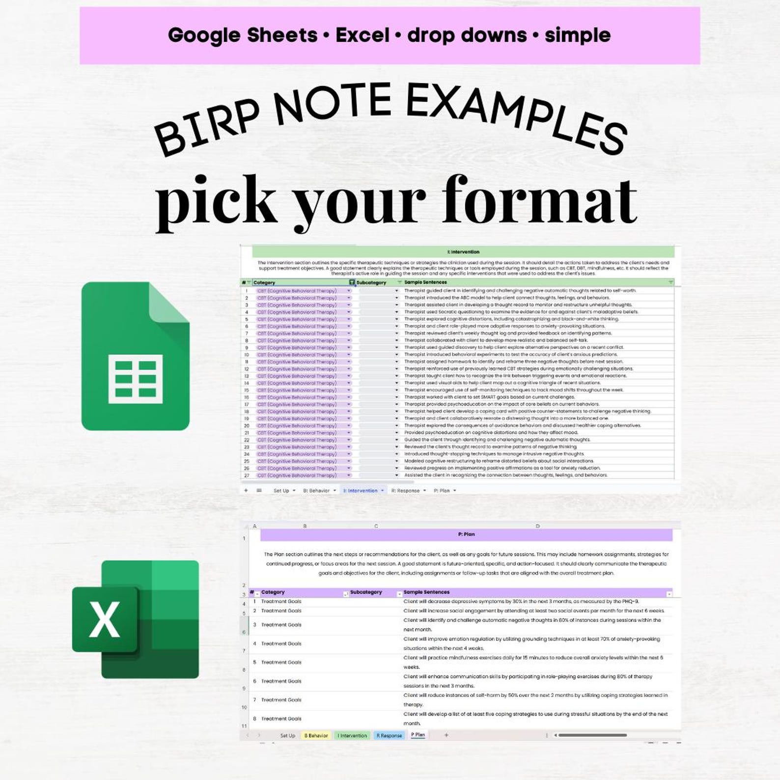 BIRP Note Cheat Sheet, BIRP Note, Mental Health Therapy Notes, Therapy ...